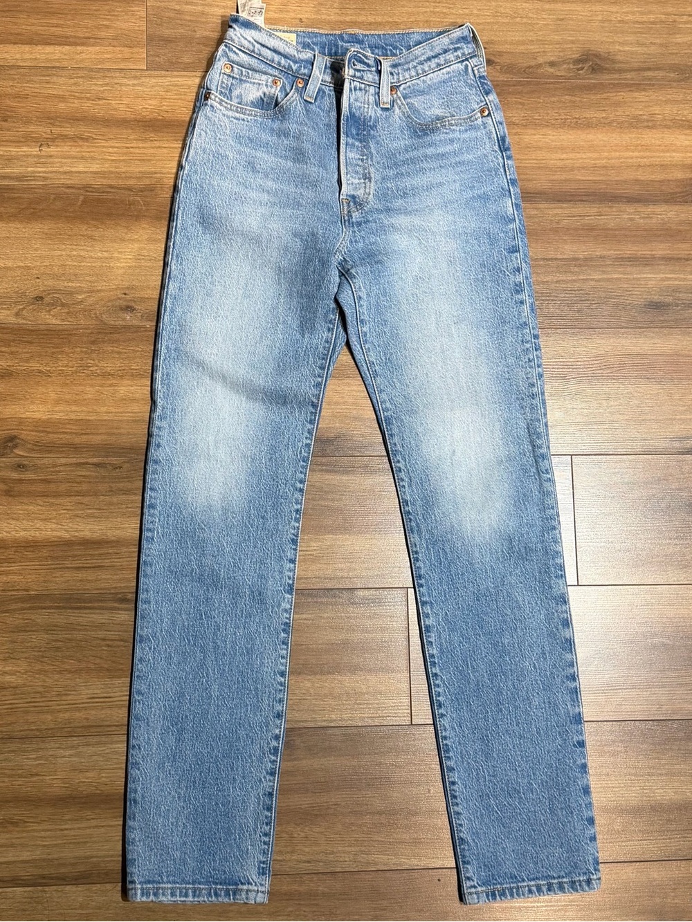 Levi's 501 Light Wash Straight Jeans